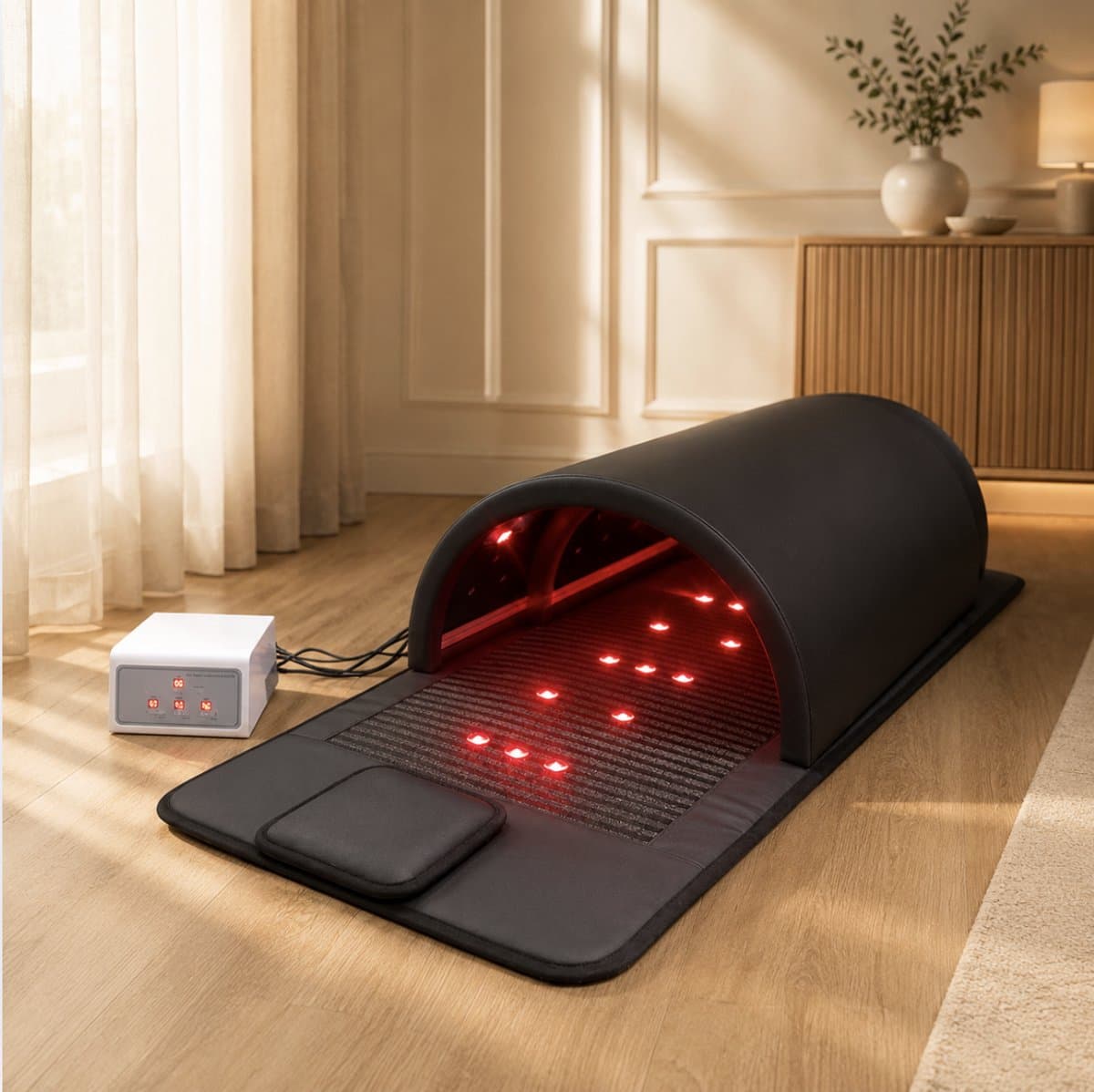 Infrarood Sauna Dome PRO – FAR Infrared, PEMF & Roodlicht (660nm/850nm) – Wellness Sauna voor Thuis & Salon - Sauna - Wellness - Warmte Herstel thumbnail 5