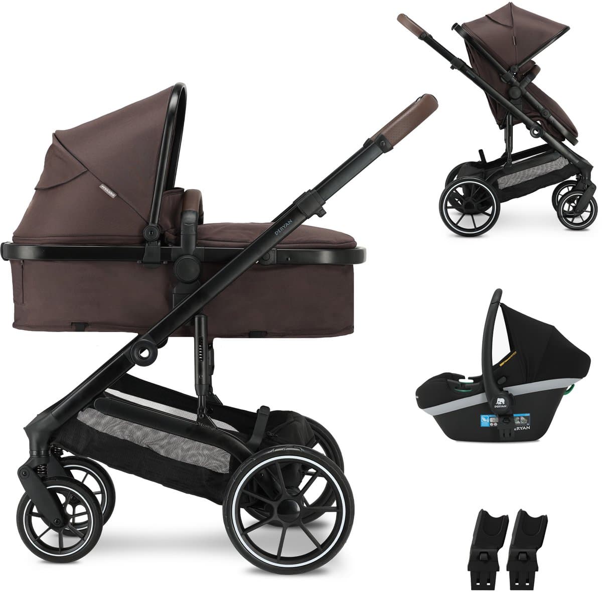 Deryan Noa Kinderwagen 3-in-1 - Alles-in-één vanaf dag één
