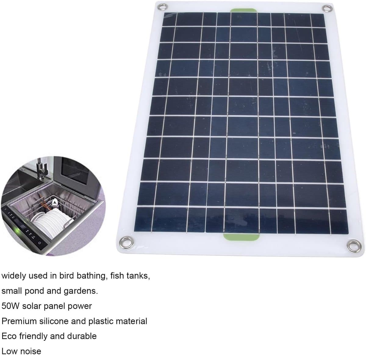 Vijverpomp op zonne-energie solar powered water pump 50 W solar powered water pump waterpomp op zonne-energie, geluidsarm paneel, fontein voor thuis, tuin, Pumps thumbnail 3