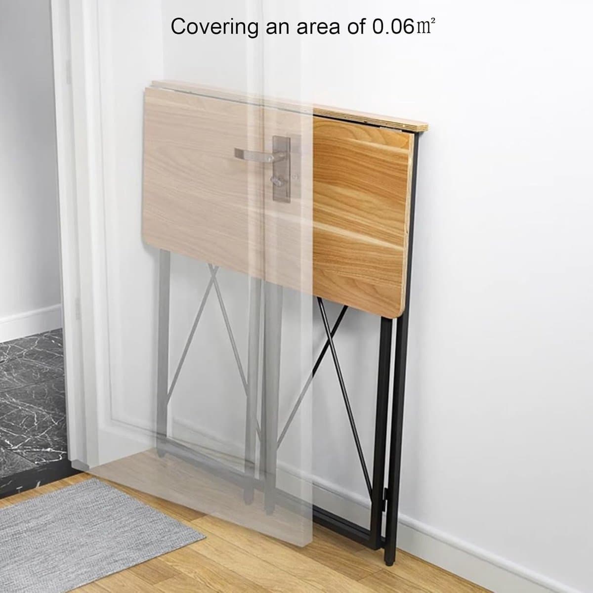 Opklapbaar Bureau - Sta-bureau Werktafel - Thuiswerken - Ergonomisch Zitten-Staan - 100 cm - Naturel thumbnail 2
