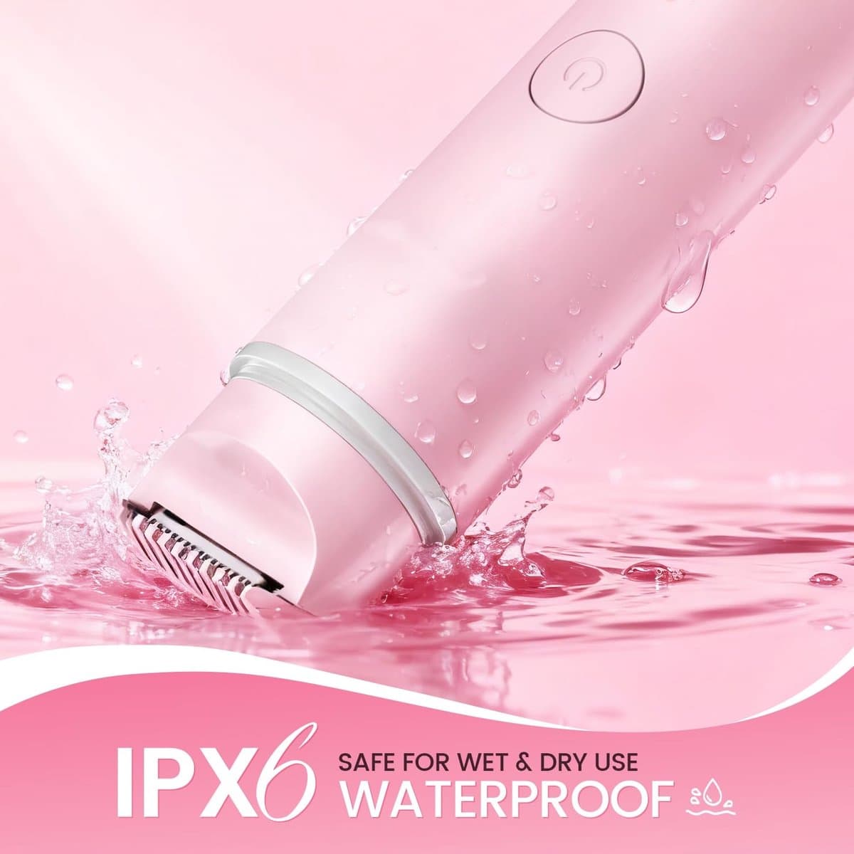Namajunas - Ladyshaves voor vrouwen - Ladyshave oplaadbaar - Trimmer Vrouw Intiem - 2 in 1 Elektrisch Scheerapparaat - Bikinilijn - Oksels - Benen - Gezichtshaar - Ontharingsapparaat - Nat en droog - Wit thumbnail 4