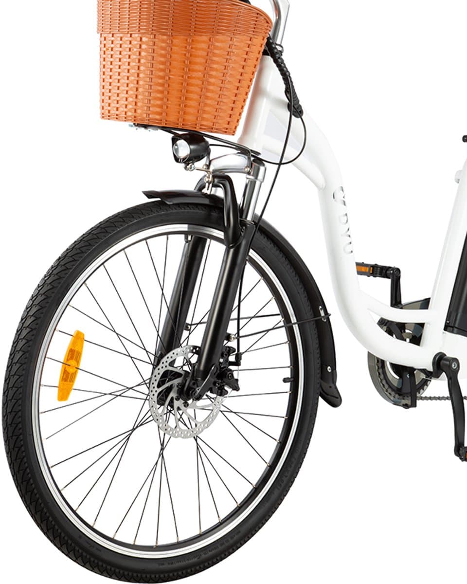 DYU C6 E-Bike - 26 inch - 43km actieradius- 250W motor - wit thumbnail 4