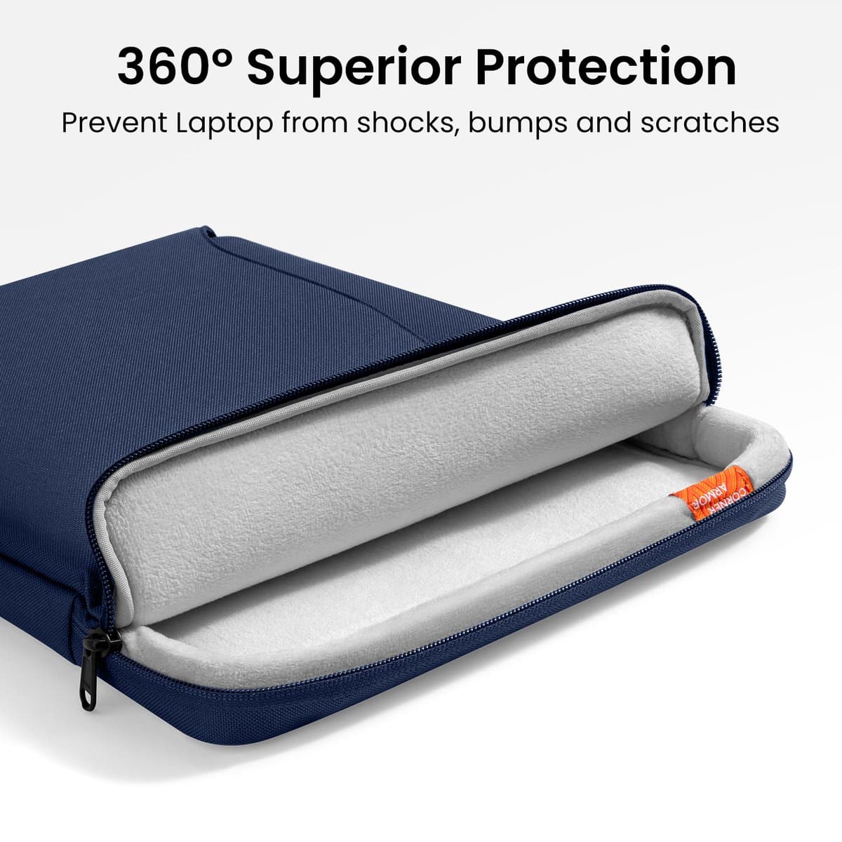 tomtoc Defender-A22 360 beschermende laptoptas voor 2026 16-inch MacBook Pro M5 Pro/Max A3428 A3429, M4/M3/M2/M1 Pro/Max, waterbestendige laptoptas met accessoirevak voor de nieuwe Razer Blade 15 thumbnail 8