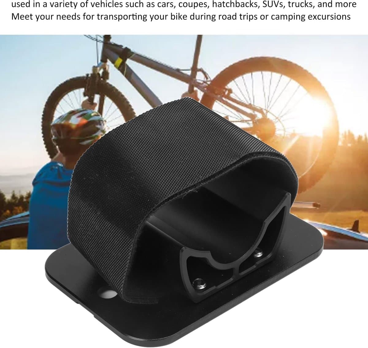 Dailygoods- Fiets Achterwielrek - Aluminiumlegering - Slijtvaste Beugel - Lichtgewicht - Auto Dakdrager - Sterk Draagvermogen - Fietsendrager thumbnail 3