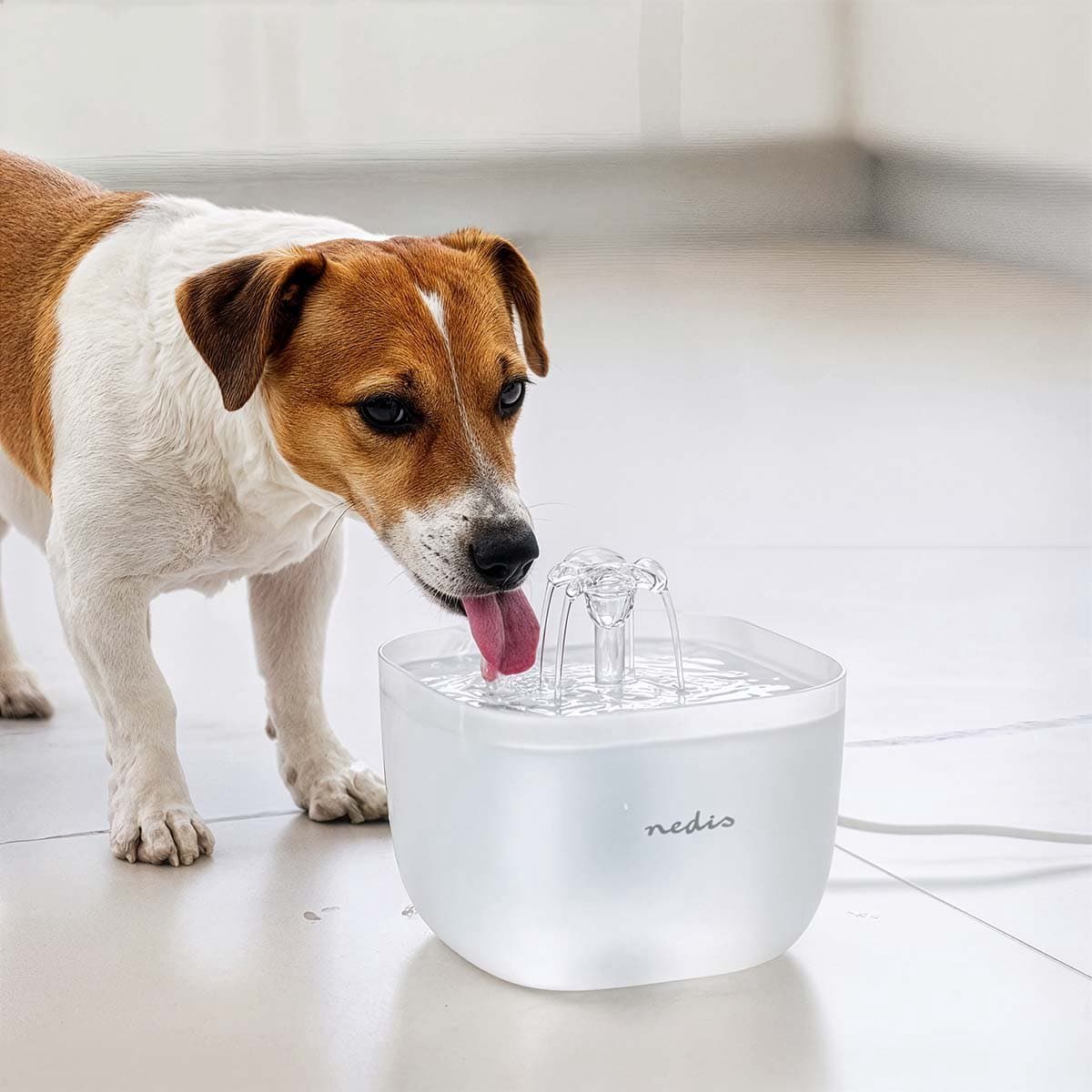 Nedis Drinkfontein voor Hond en Kat - 2 L - Geruisloos - Waterfontein - Incl. Filter - Wit thumbnail 6
