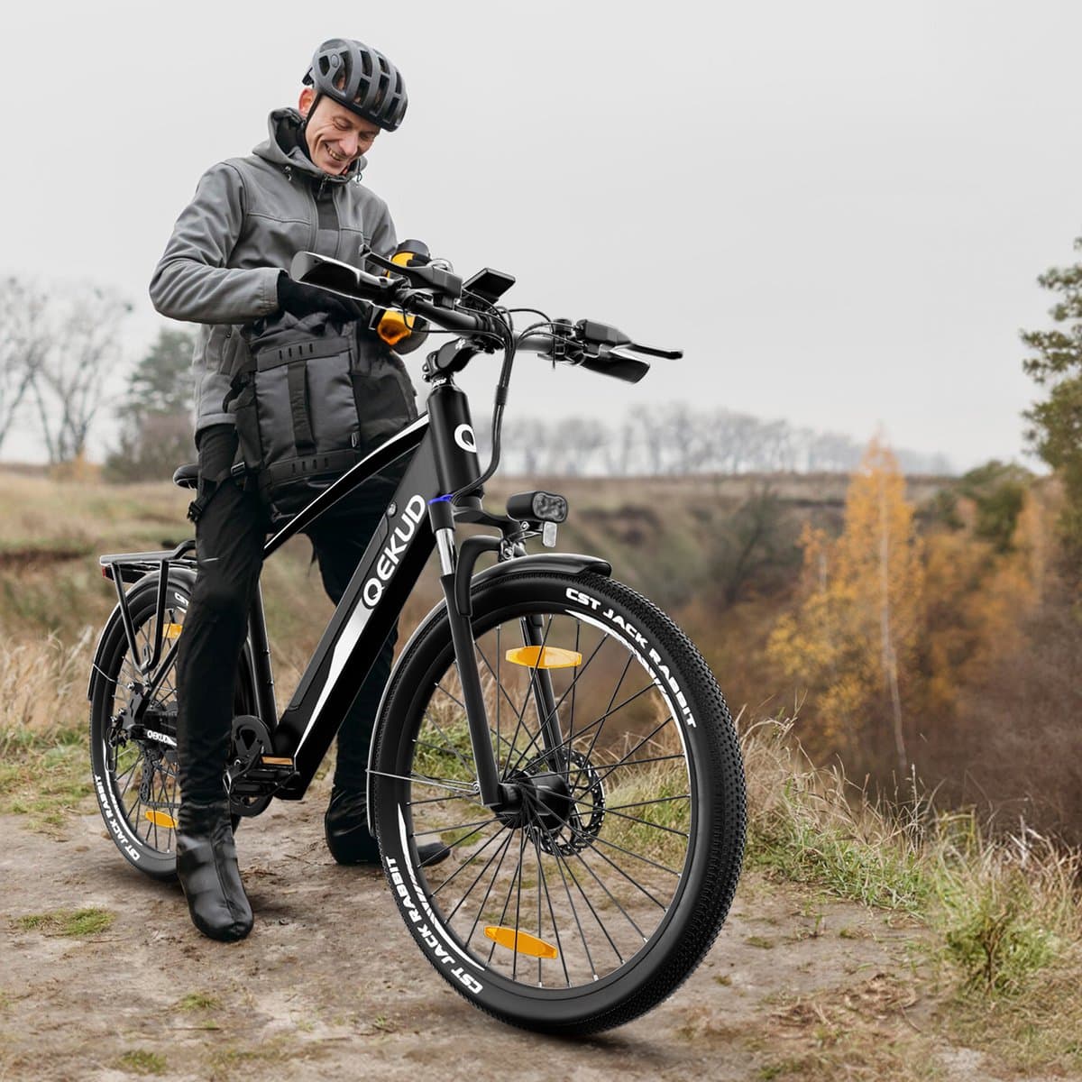 Qekud Elektrische Fiets - E-bike - 27.5 inch - 250W Motor -36V 13Ah Accu - 100km - 7 Versnellingen - met app - Zwart thumbnail 6