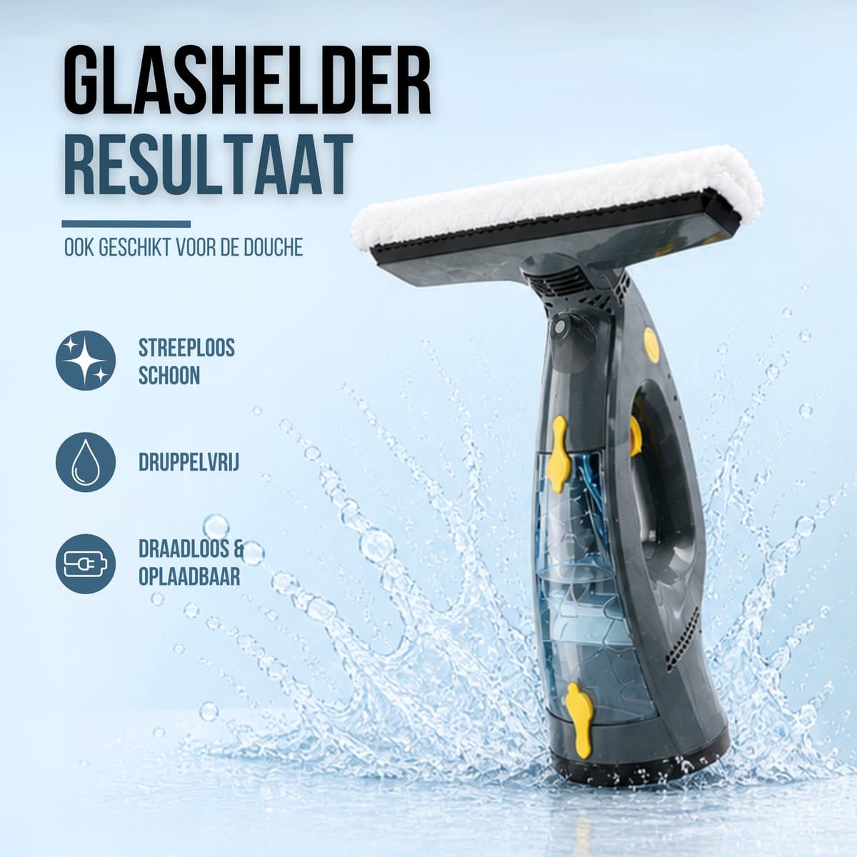 Unisera Elektrische Raamwisser - Raamtrekker - Snoerloze Ruitenwasser - Alles-in-één thumbnail 7
