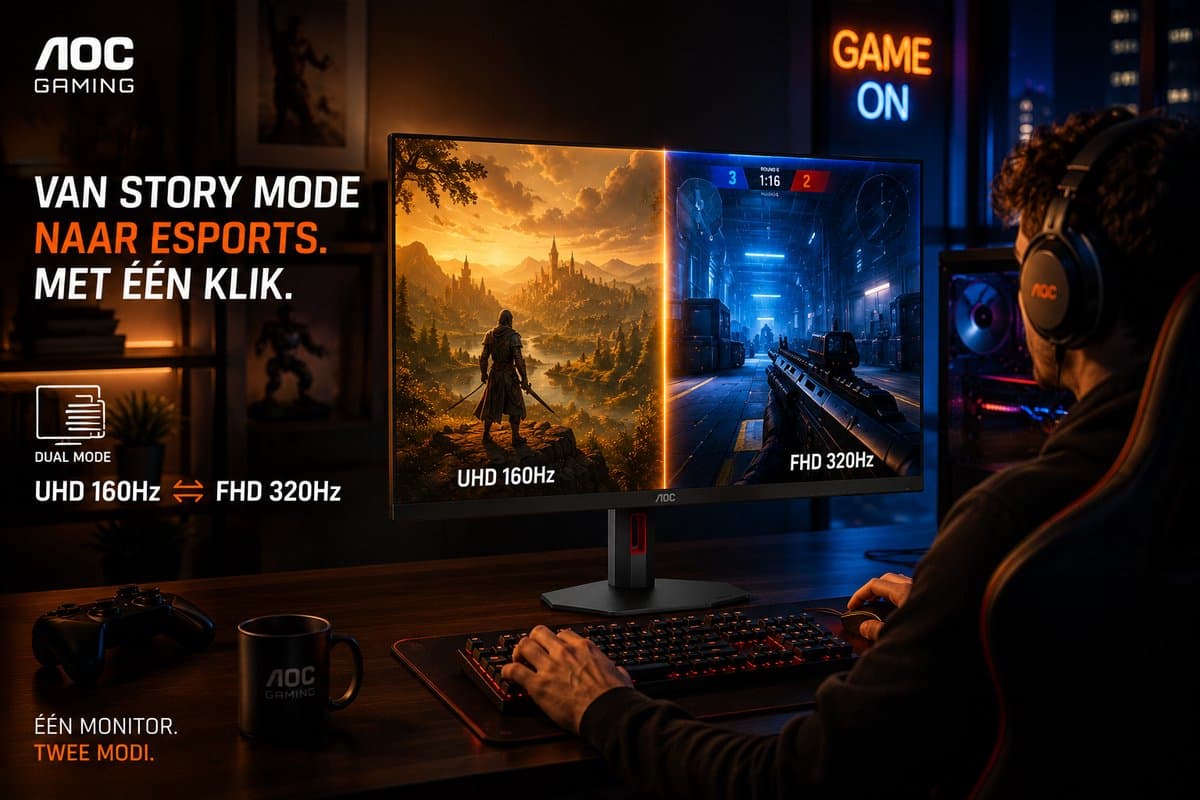 AOC U27G4R 27" 4K Gaming Monitor 160Hz / FHD 320Hz Dual Frame thumbnail 7