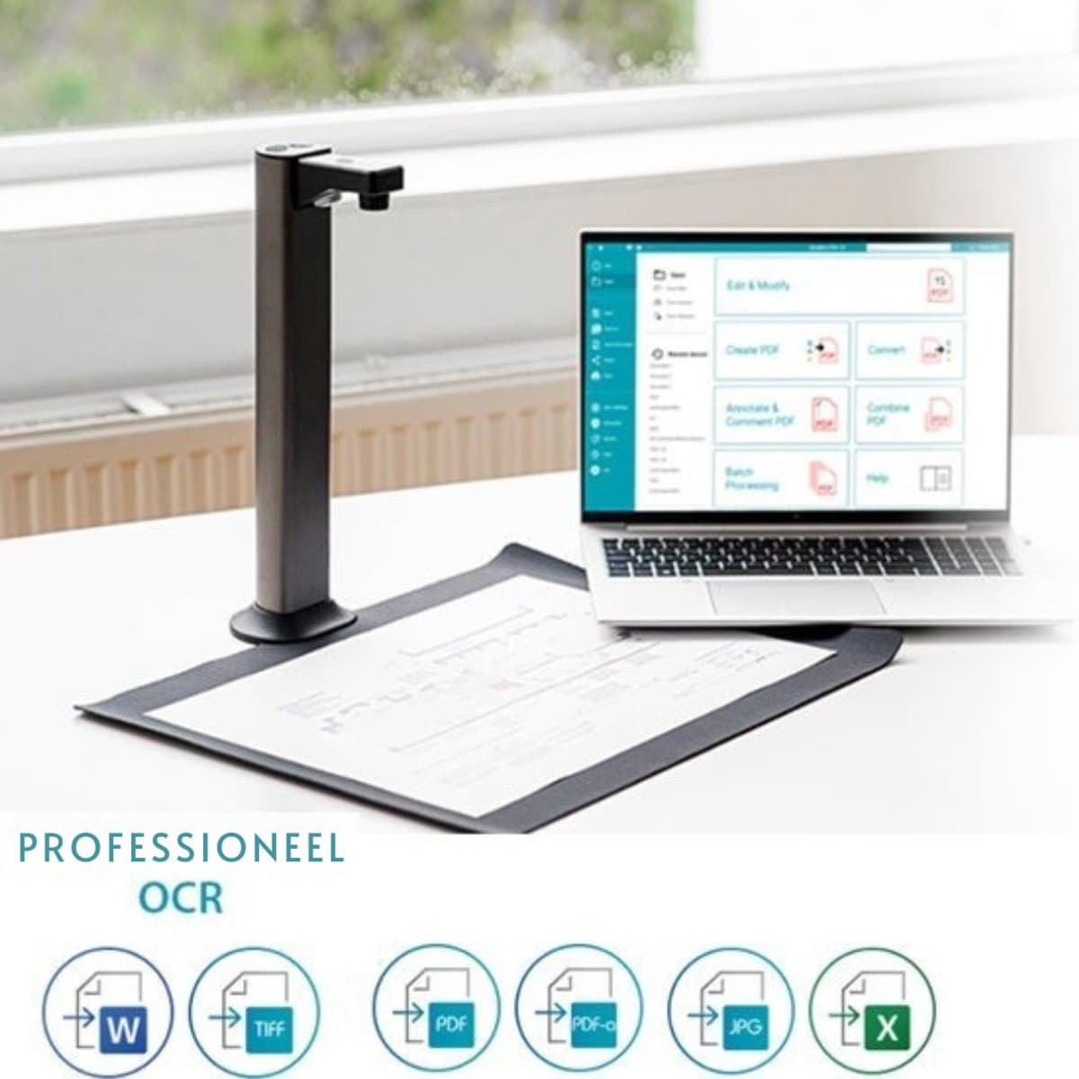 Thuys - documenten Scanner A4 & A3 document camera - OCR Document Visualizer 18MP WinMac + Readiris PDF Gratis WinMac thumbnail 3