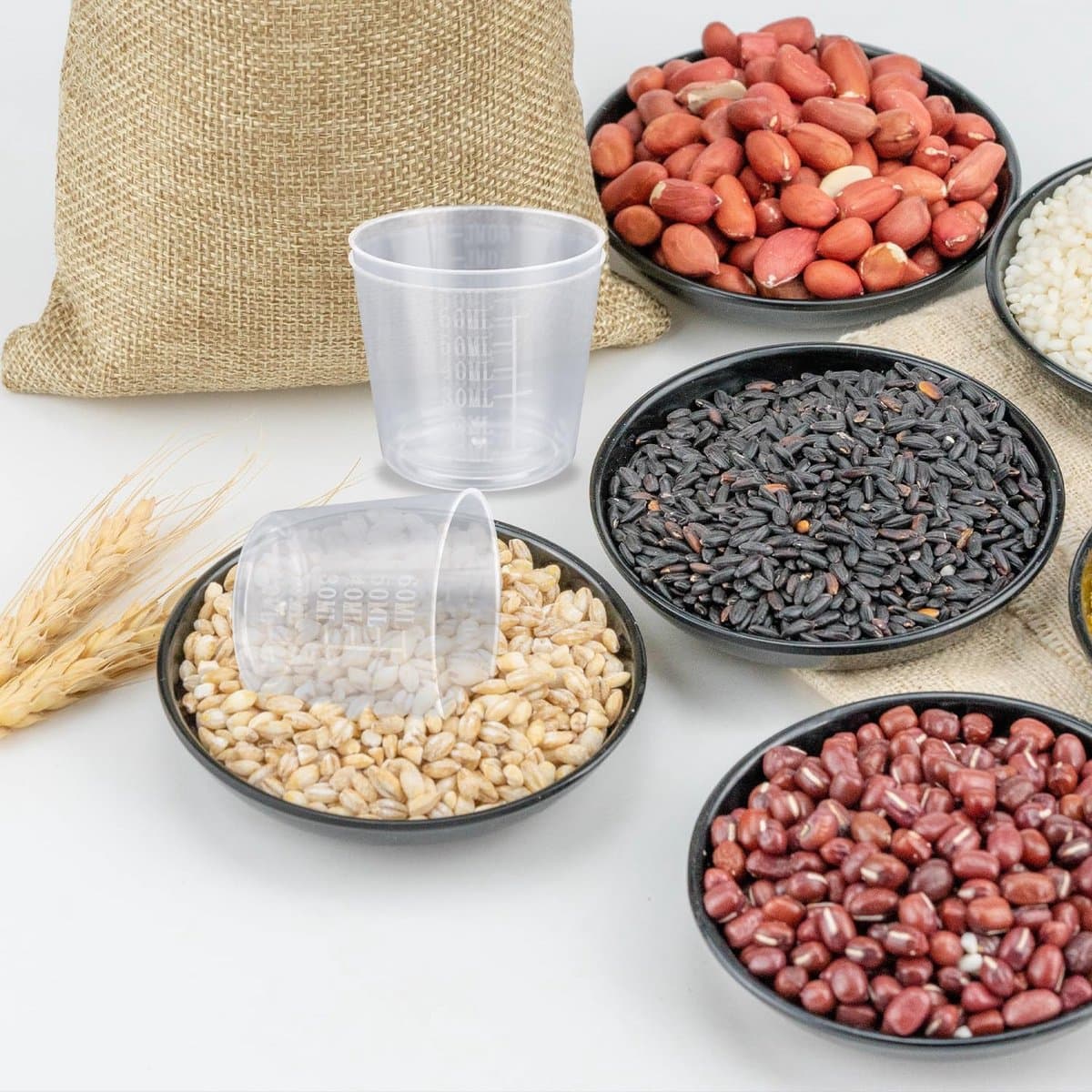 3Pcs Rice Measuring Cups - 60ml Transparent Plastic Small Washing Cup - Voor Rice Cooker - Vervanging voor Meten van Droge en Vloeibare Ingrediënten - Keuken Gadgets thumbnail 5