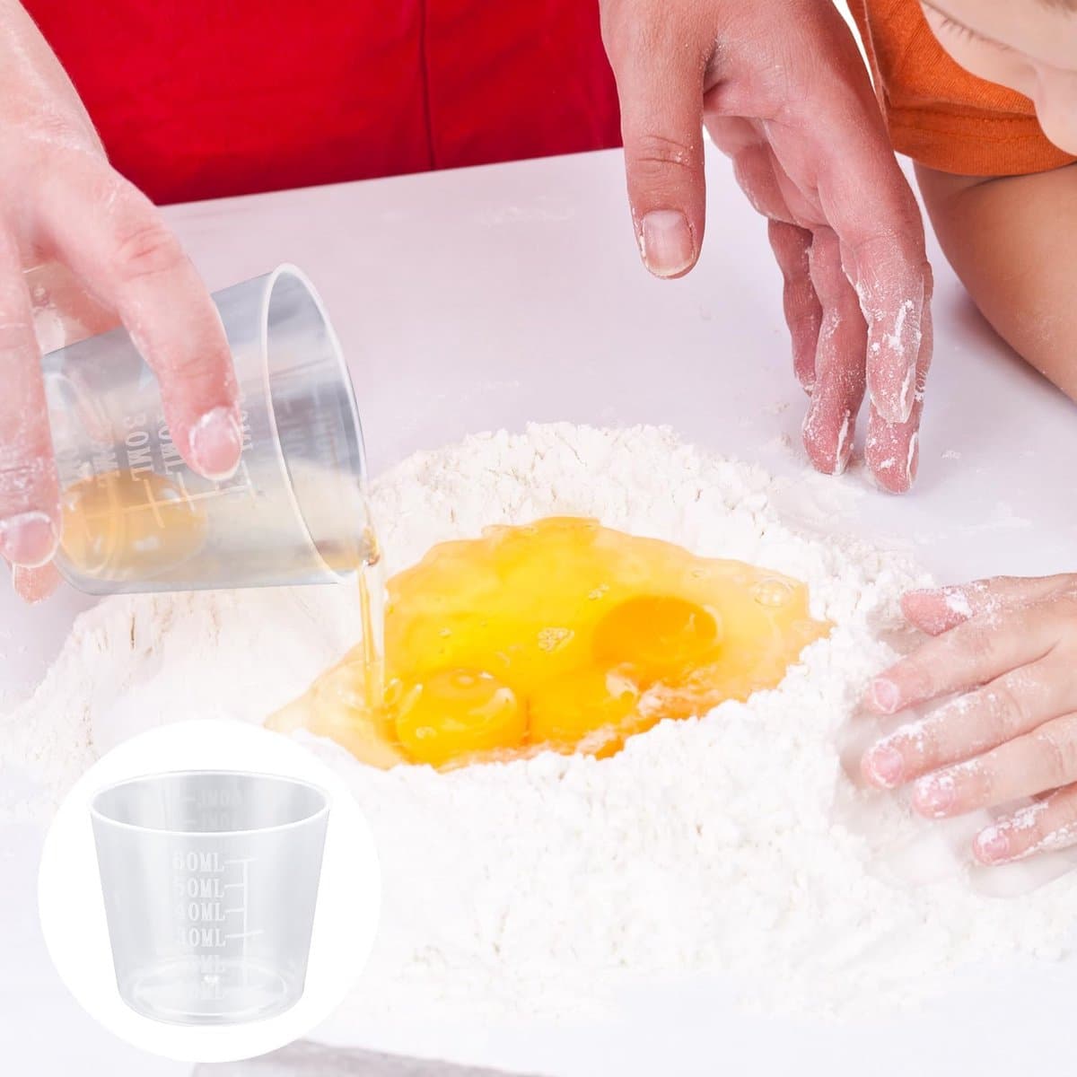 3Pcs Rice Measuring Cups - 60ml Transparent Plastic Small Washing Cup - Voor Rice Cooker - Vervanging voor Meten van Droge en Vloeibare Ingrediënten - Keuken Gadgets thumbnail 6