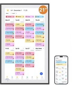 Productfoto van Dragon Touch 21,5" Digitale Fotolijst Met Takenlijst - 1080P Full HD Interactief Touchscreen, Slimme Gezinsplanner, Haarddisplay Digitale Kalender, Wand