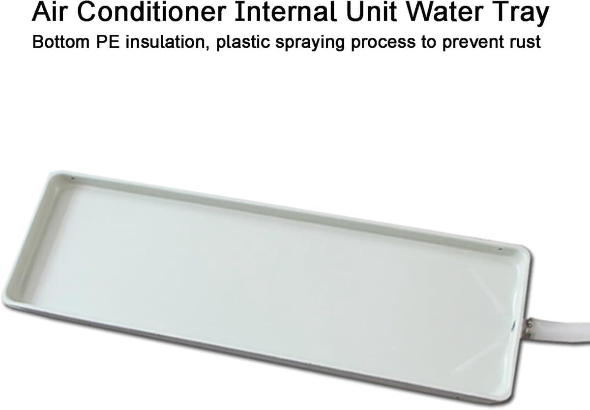 Airco Lekbak - Condensbak Afvoer - Condenswater Opvangen - Met 200cm Slang - 81cm - Zilver thumbnail 5