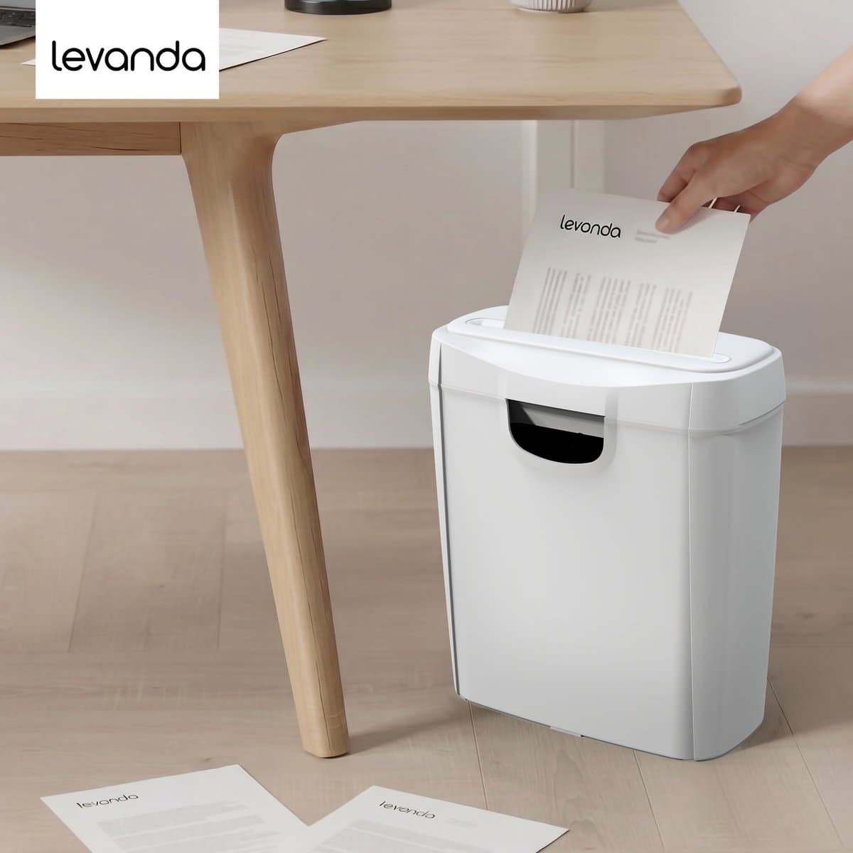 Papierversnipperaar - 10L - 6 A4 vellen - Wit - Levanda thumbnail 5