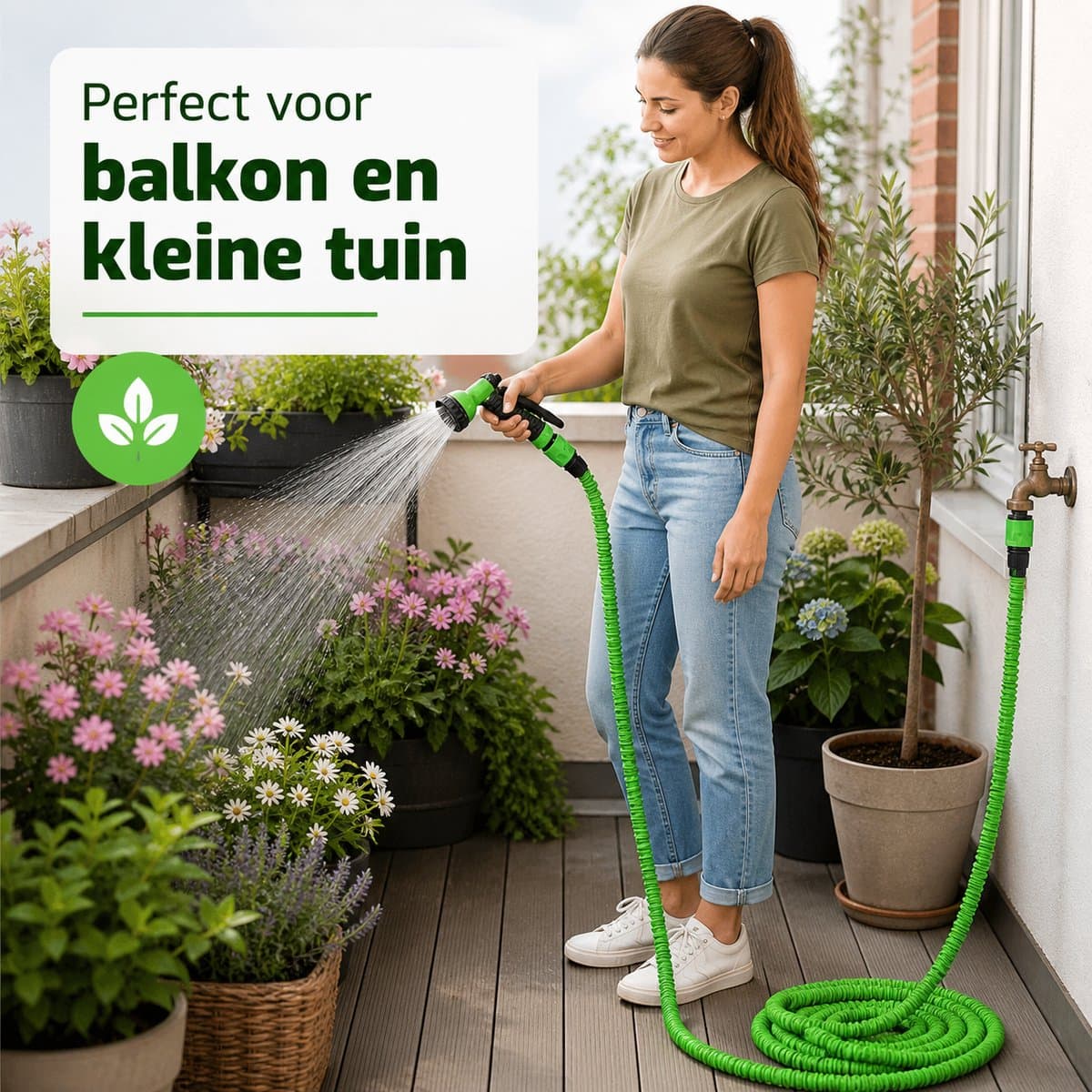Tuinslang Uitrekbaar 10 meter - 7 Standen - Flexibel thumbnail 4