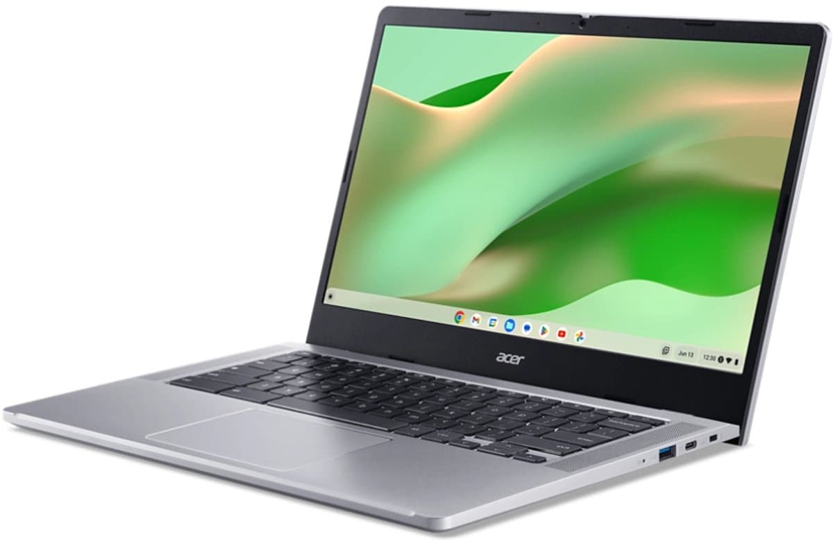 Acer Chromebook CB314-4HT-C58X Intel® N N100 Laptop 35,6 cm (14") Touchscreen Full HD 4 GB LPDDR5-SDRAM 64 GB eMMC Wi-Fi 6E (802.11ax) ChromeOS Zilver thumbnail 4