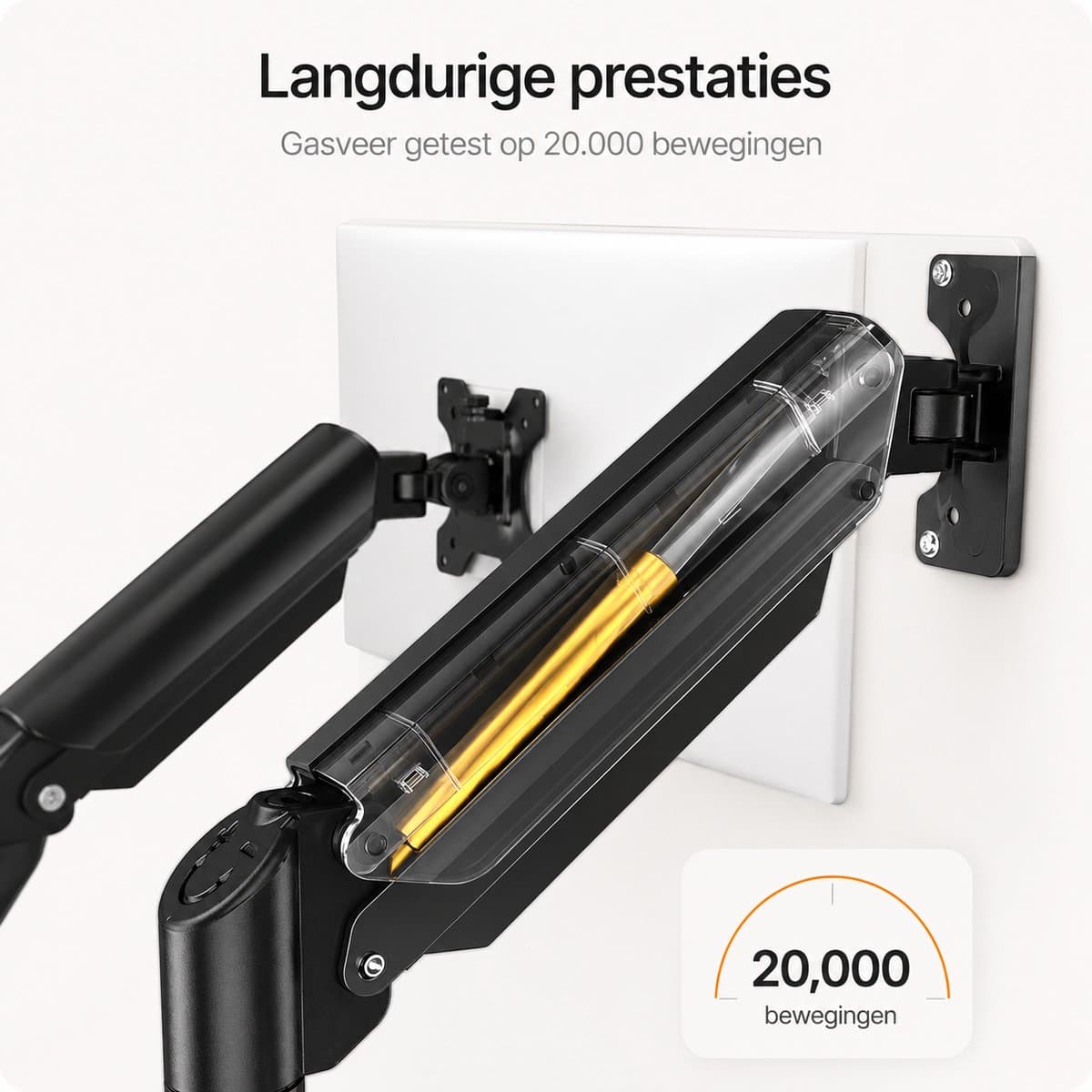 Sounix Dubbele Monitor arm - Monitor Beugel voor 13-32 Inch - Verstelbaar - Universeel - Zwart - S718 thumbnail 3