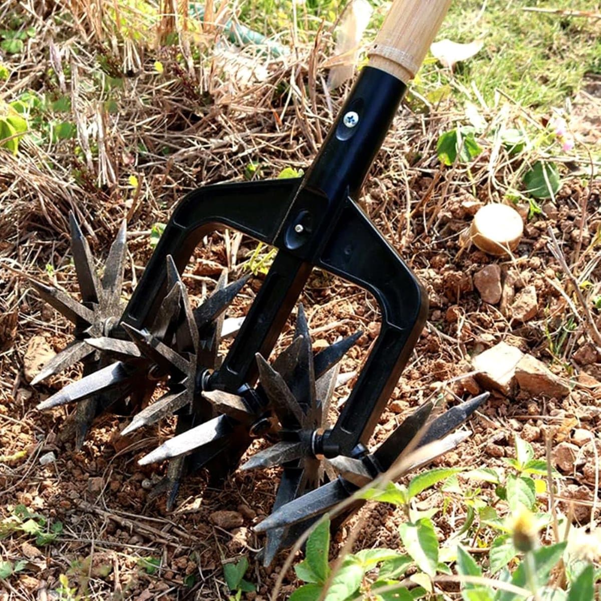 Verticuteermachine en Cultivator - Gazonbeluchter Tuinwerktuig - Gazononderhoud Bodemverbetering - 2-in-1 Functie Instelbare Diepte