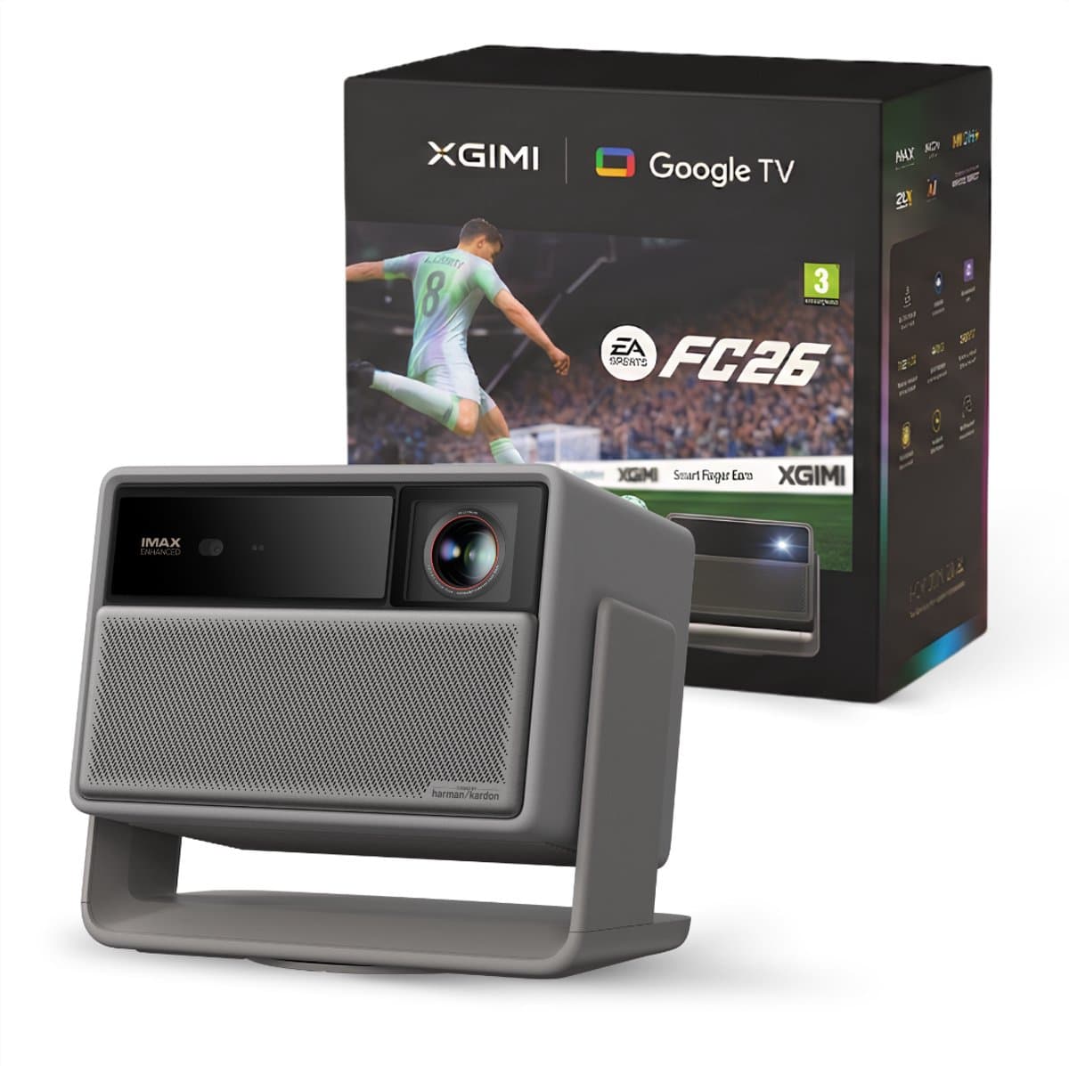 XGIMI Horizon 20 Pro Laser Projector + Gratis FC26 Bundel - 4100 ISO Lumen - Harman Kardon - Beamer voor Gaming & Thuisbioscoop - 4K UHD - Google TV