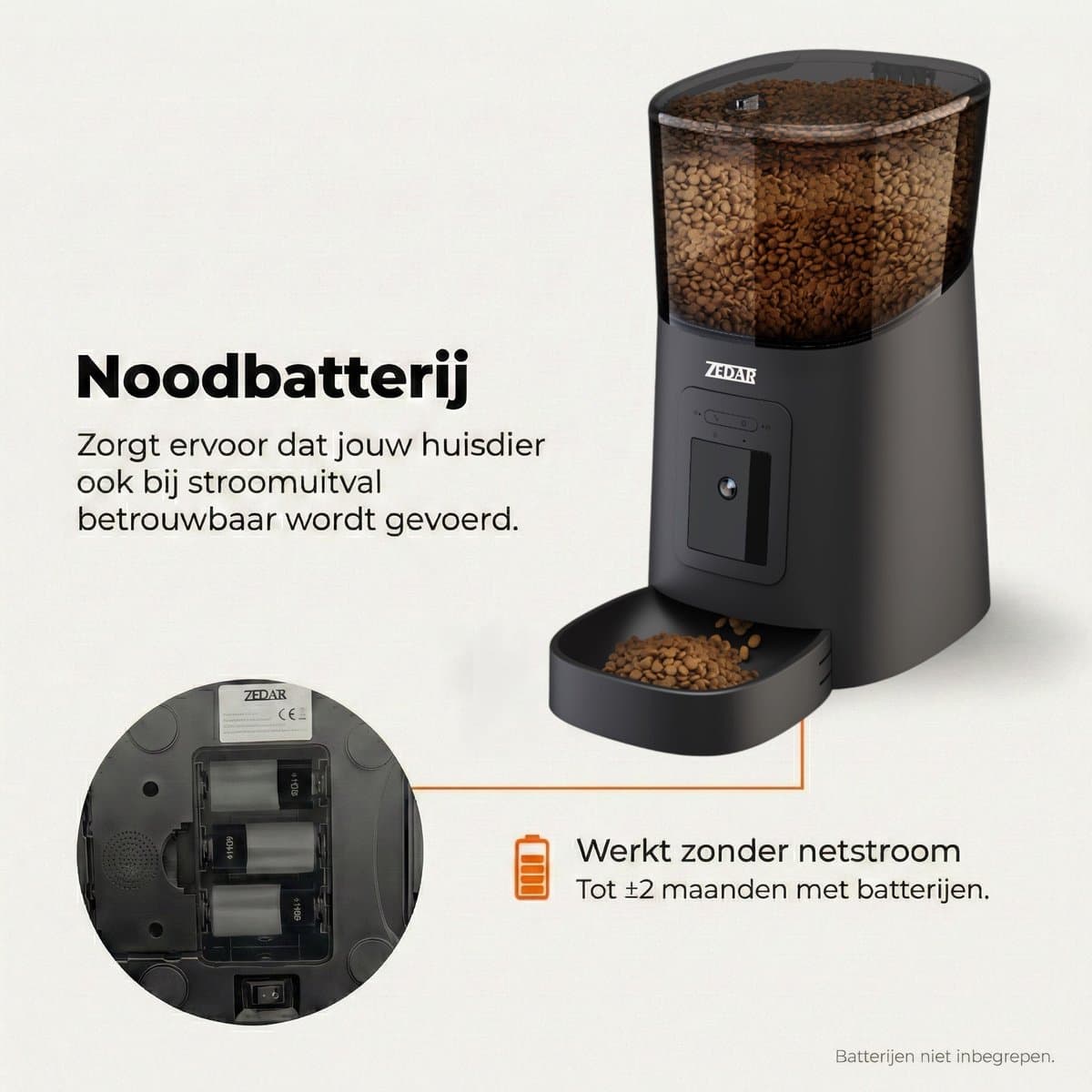 Automatische Kattenbak - Zelfreinigende Kattenbak - Met kattenbakmat, 8 rollen opvangzakjes en Zedar A900 voerautomaat thumbnail 5