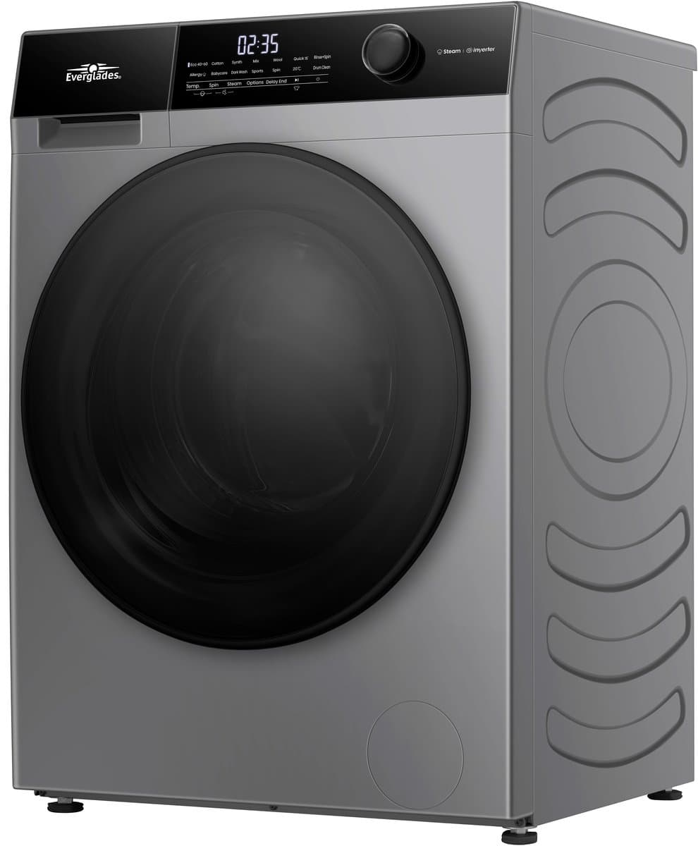 Everglades EVWM91422AG - Wasmachine 9KG - Titanium Gray - Energieklasse A-20% - Stoomfunctie - 15 Programma's - 5 Jaar Garantie thumbnail 3