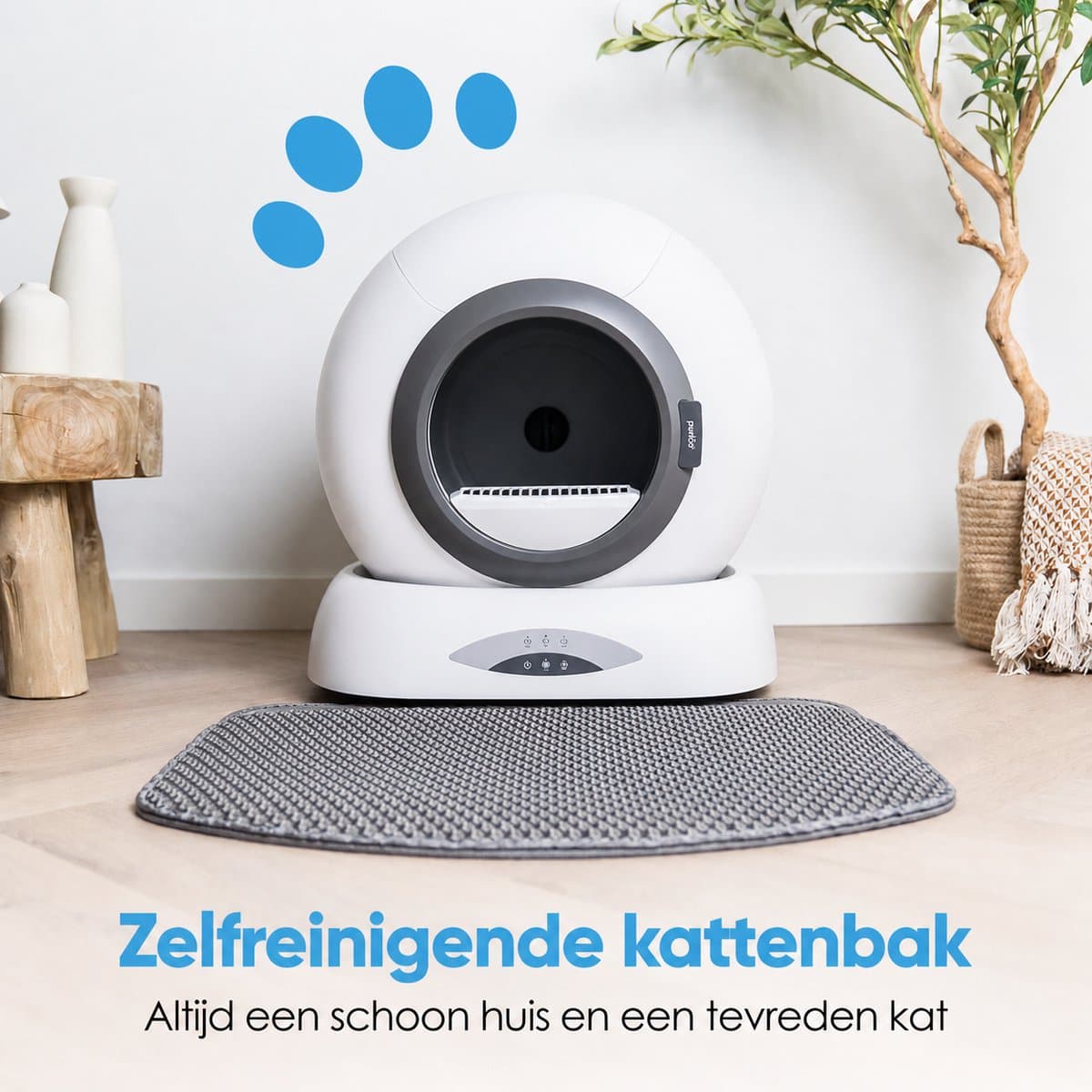 Purloo Automatische Kattenbak 65L XXL - Zelfreinigend