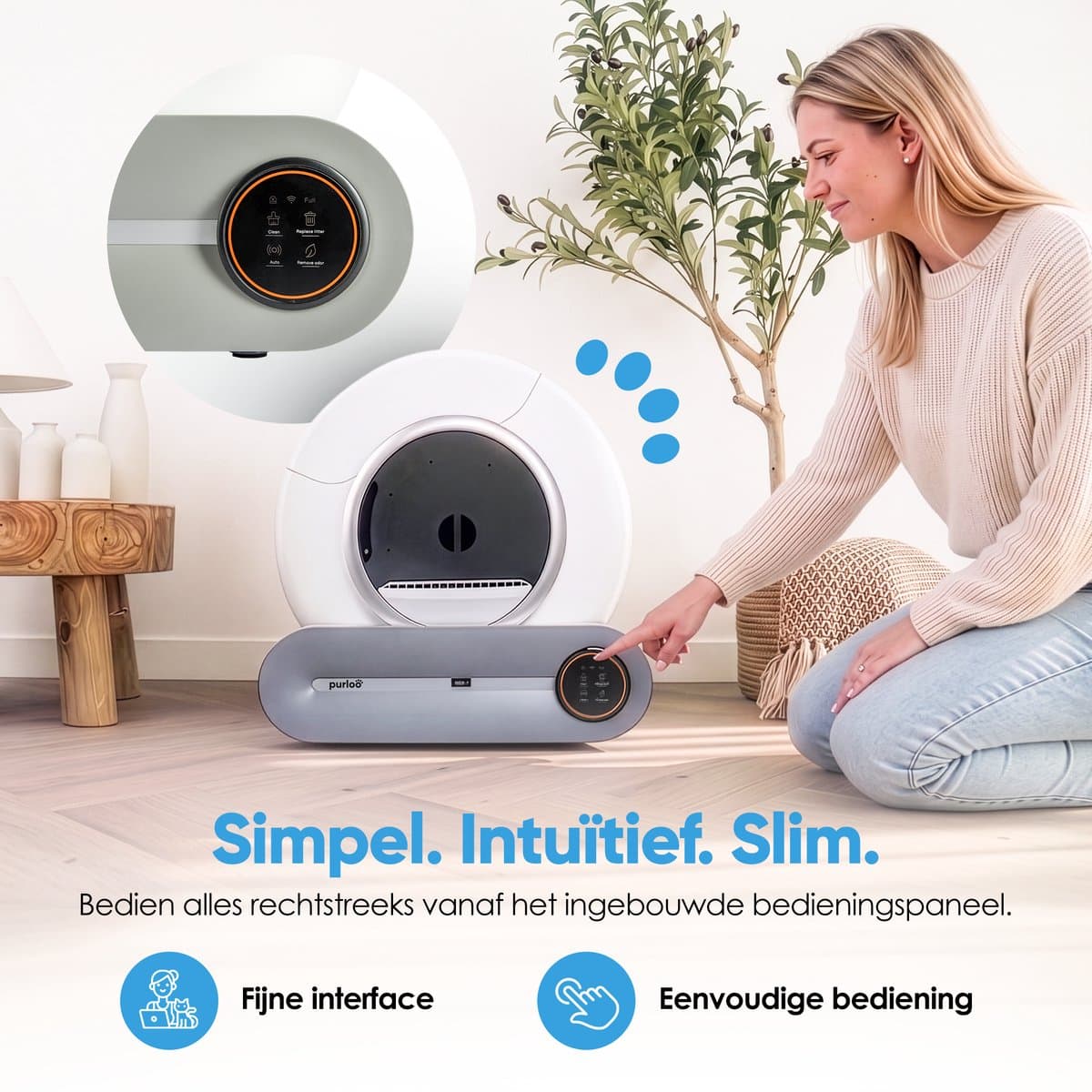 Purloo Automatische Kattenbak 65L XXL - Zelfreinigend thumbnail 5