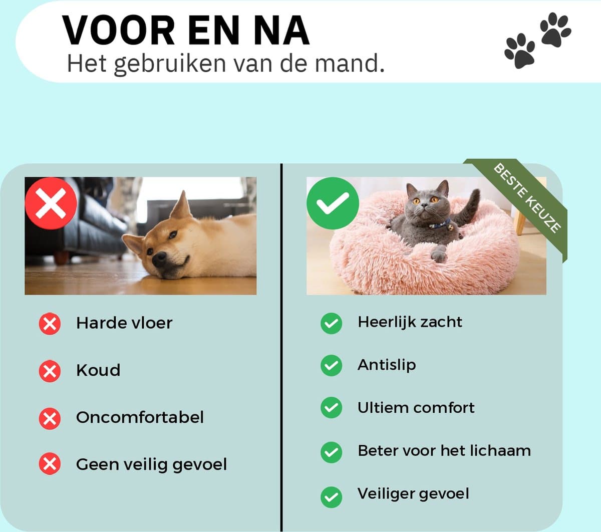 Donut Hondenmand - Kattenmand - Maat M 60cm (ligvlak van 45cm) - Roze - Pluche en Zacht - Fluffy - Comfortabel - Duurzaam en Antislip Design - Rond - Wasbaar - Orthopedisch - Hondenbed - Hondenkussen - Honden mand - Hondenmanden thumbnail 5