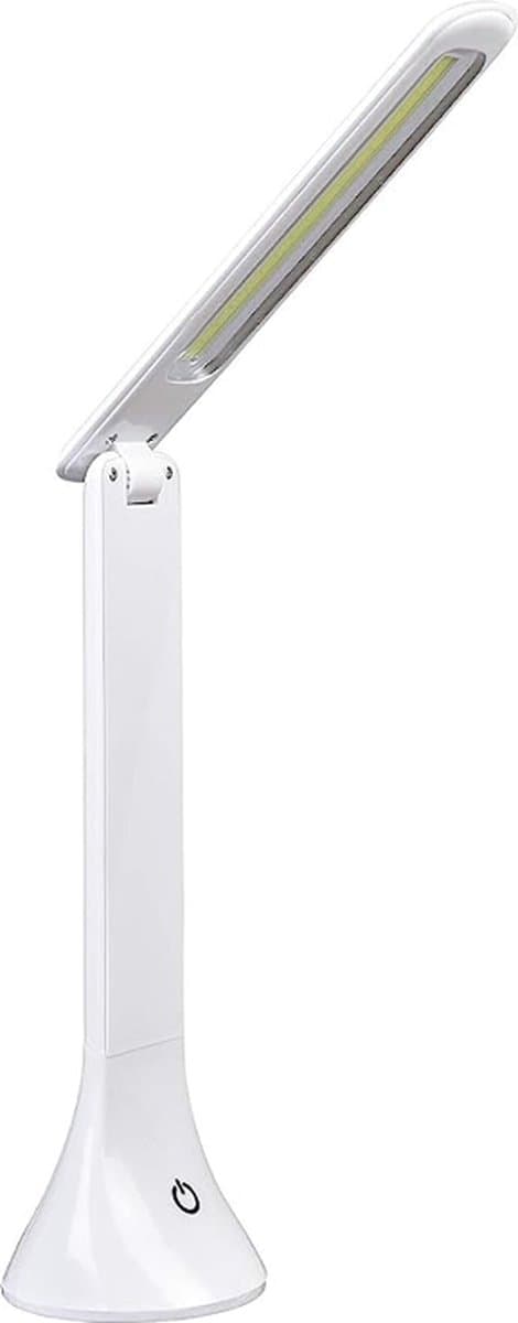 Opvouwbare Bureaulamp - Touch aan/uit knop - 3 Standen - COB - Dimbaar - Inklapbaar - Op Batterij OF Usb (Inclusief USB Kabel) - Wit - Fraai Design - thumbnail 6