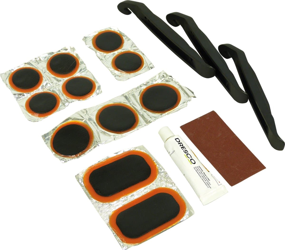 Dresco Fietsbandenreparatieset - Reparatieset Fiets - 17-delig - Wit