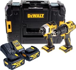 Productfoto van DeWalt DCK2062M2T 18V XR Accu Combiset Boormachine + Schroever