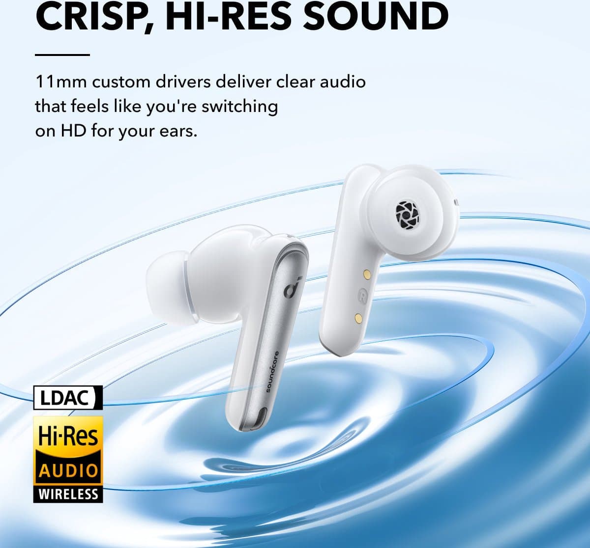 Anker Liberty 4 Draadloze Oordopjes - Noise Cancelling Headset - Wit thumbnail 3