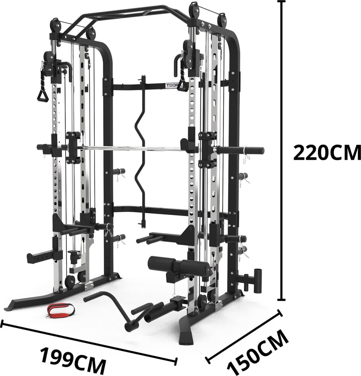 Toorx Professional ASX-2000 - 3-in-1 Smith Machine - Power Rack - Krachtstation - Pulley thumbnail 4