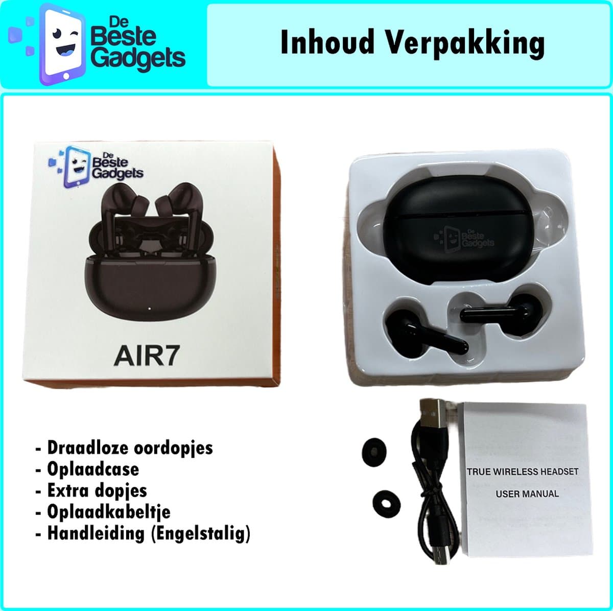 Onbekend De Beste Gadgets AIR7 - Draadloze sport oordopjes Bluetooth 5.3 thumbnail 5