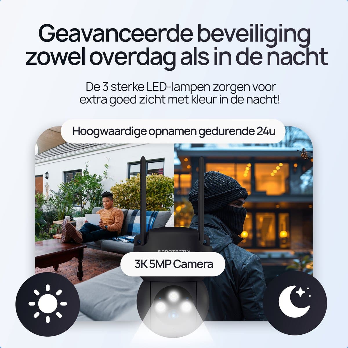 Protectly Beveiligingscamera Buiten 3K HD 5MP met 64GB SD thumbnail 2