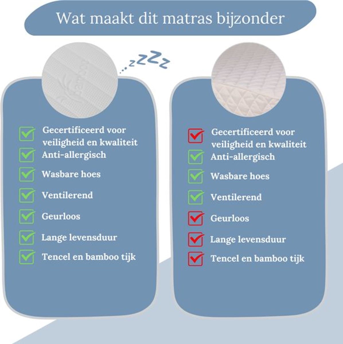 Koudschuim topper 140x200 - medium hardheid topmatras - Topdek Matras - circa 8-9 CM Topmatras - afritsbaar - wasbaar - orthopedisch - hypoallergeen topdek matras - CertiPUR® en Okoetex gecertificeerd thumbnail 6