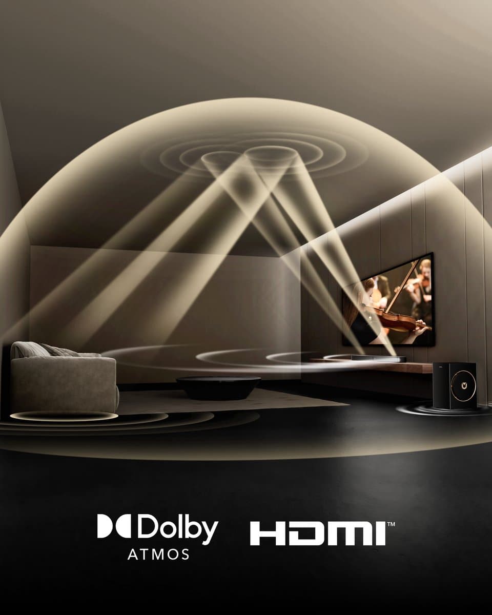 ULTIMEA 3.1.2-kanaals Dolby Atmos soundbar met subwoofer, app-bediening, Bluetooth 5.4, Skywave F30 Boom thumbnail 3