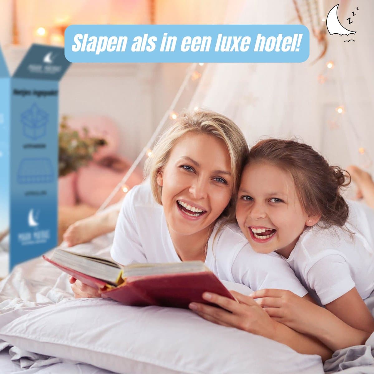 Maan matras® - Topper 160x200 - Topmatras - Topdekmatras - 8cm dik - HR Koudschuim - Afritsbaar en wasbaar - Medium Hardheid - Matrastopper - Topper Hotel XL thumbnail 3