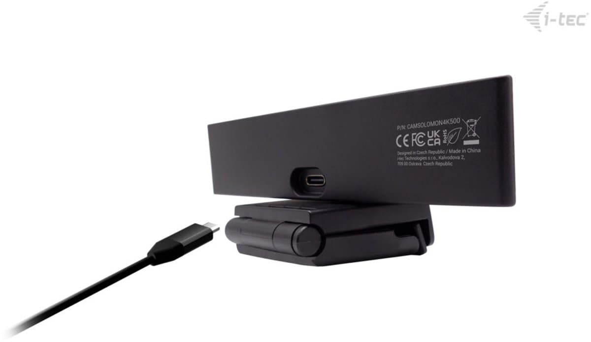 i-tec - Solomon 500 - Webcam - 4K - 2 microfoons - PDAF - Laptop & PC - Plug & Play thumbnail 8