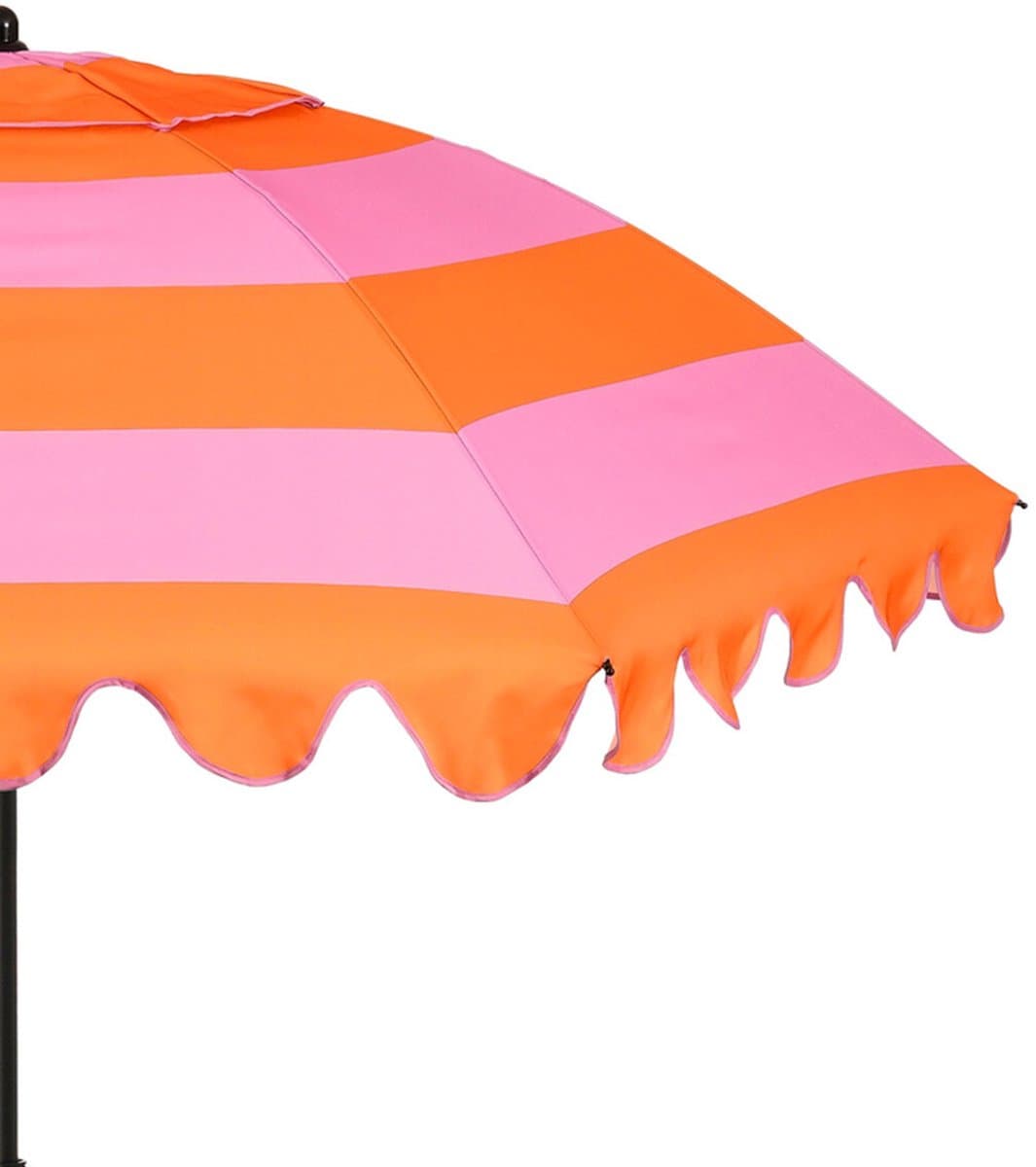 Mica Decorations Kantelbare Parasol met Streepprint - Stokparasol 238 x Ø197 cm - Tuin of Balkonparasol - Polyester, Staal - Lichtgroen, Donkergroen thumbnail 4