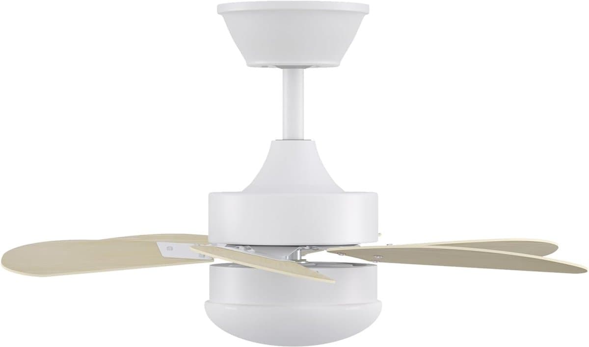 Glitzerlife - Plafond ventilator met verlichting - stille plafondventilator - stil met afstandsbediening en timer - Ø75cm - houtlook - plafondlampen met ventilator voor woonkamer en slaapkamer thumbnail 7