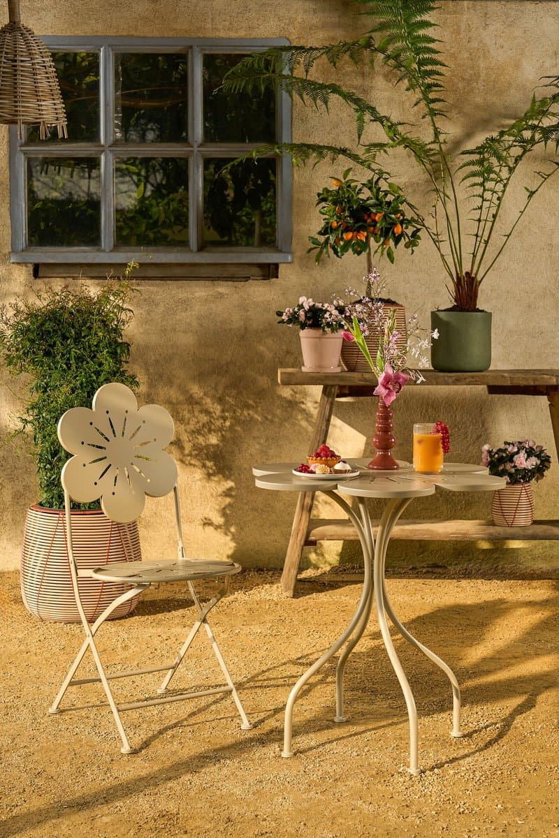 Mica Decorations Fleuri Bistrotafel - H73 x Ø70 cm - IJzer - Beige thumbnail 3