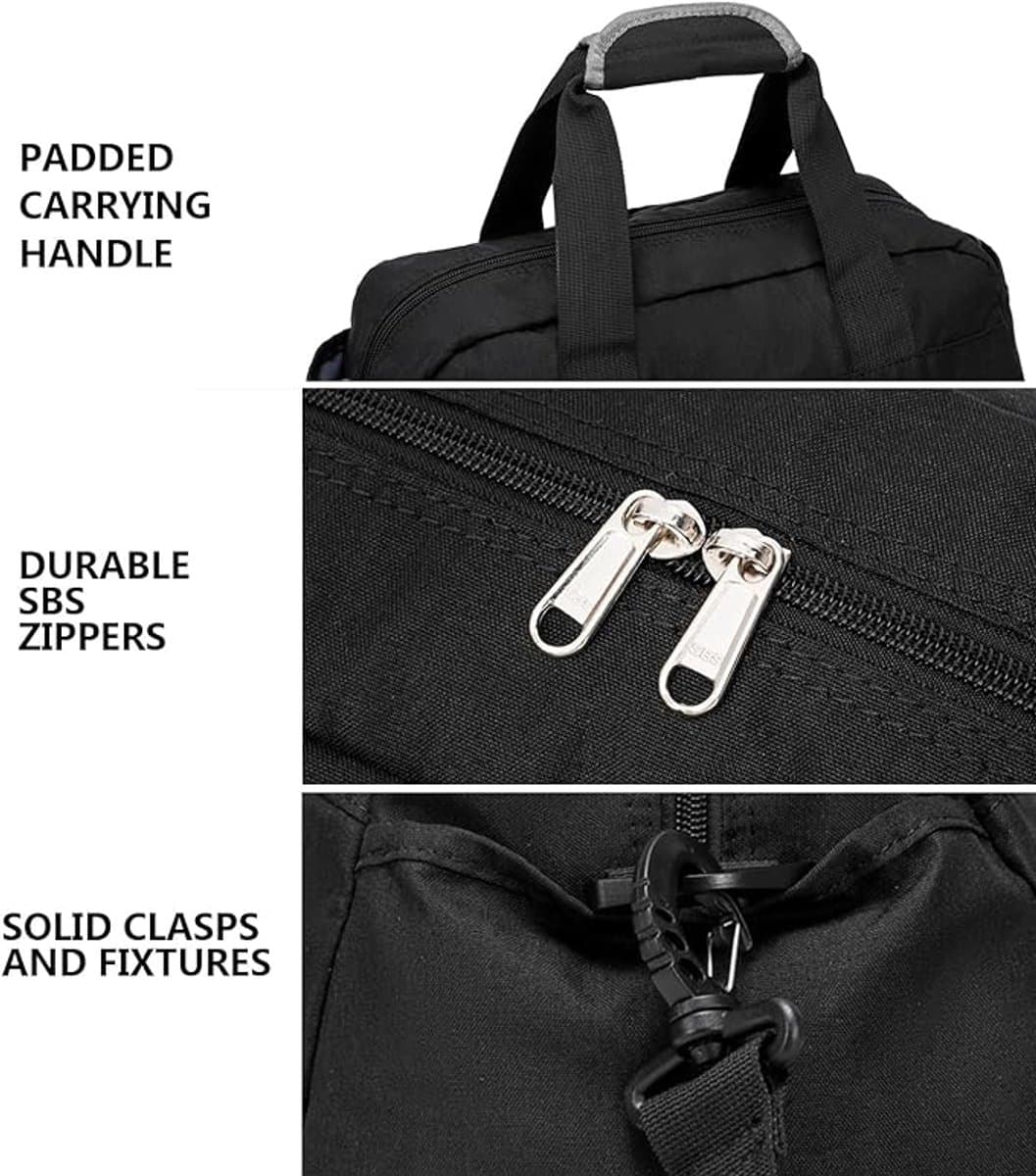 Kleine sporttas voor heren en dames, mini-reistas voor reizen en sport, lichtgewicht handbagagetas, 35,5 cm thumbnail 2