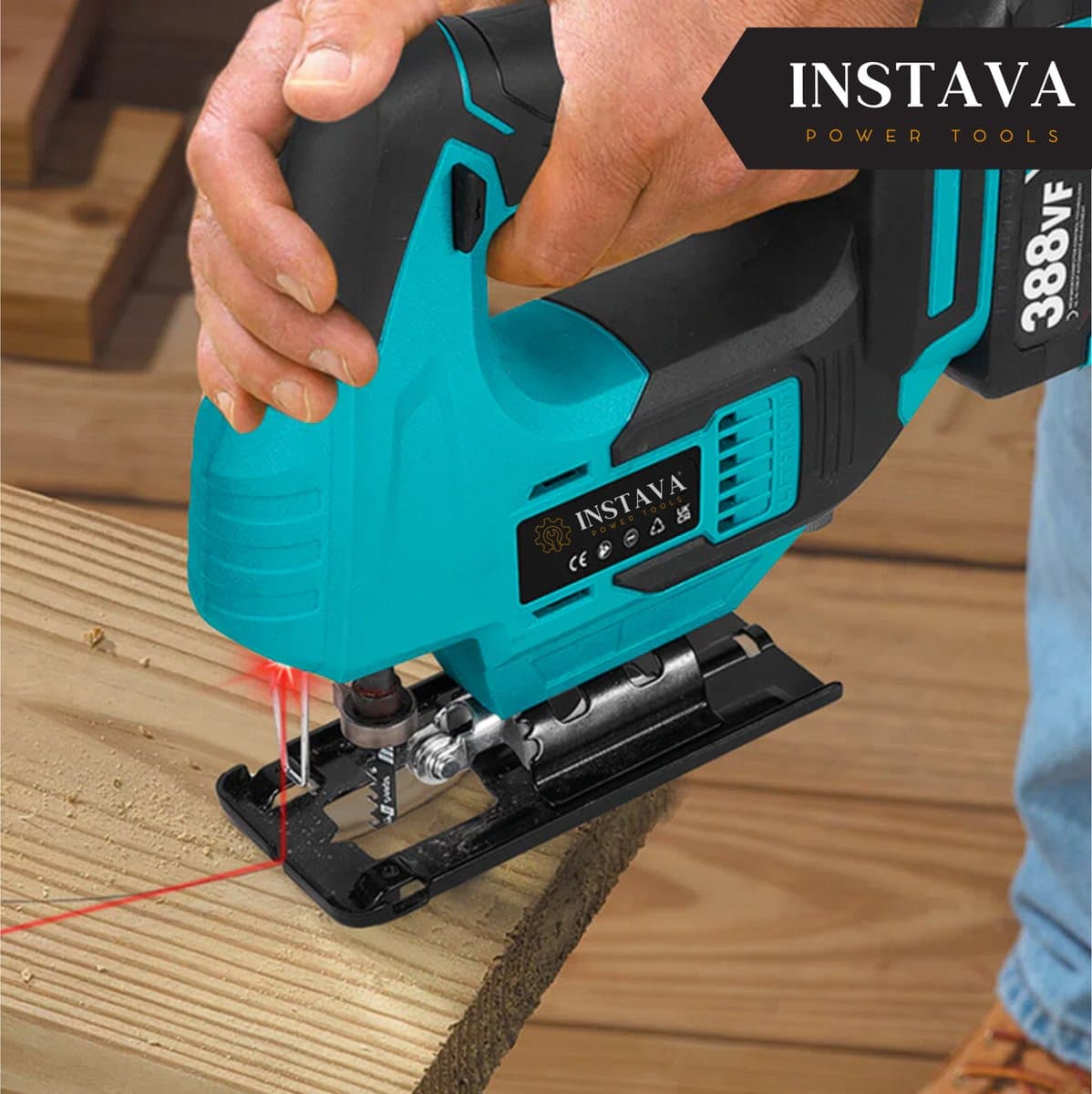 Instava Decoupeerzaag Accu 18V met laser, 2 accu's en LED thumbnail 6