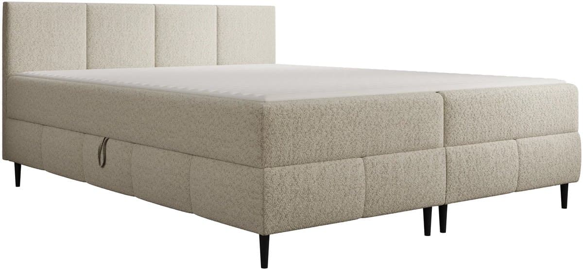 Meubella - Brisa - Boxspring met opbergruimte - Teddystof beige - 160x200 cm thumbnail 4