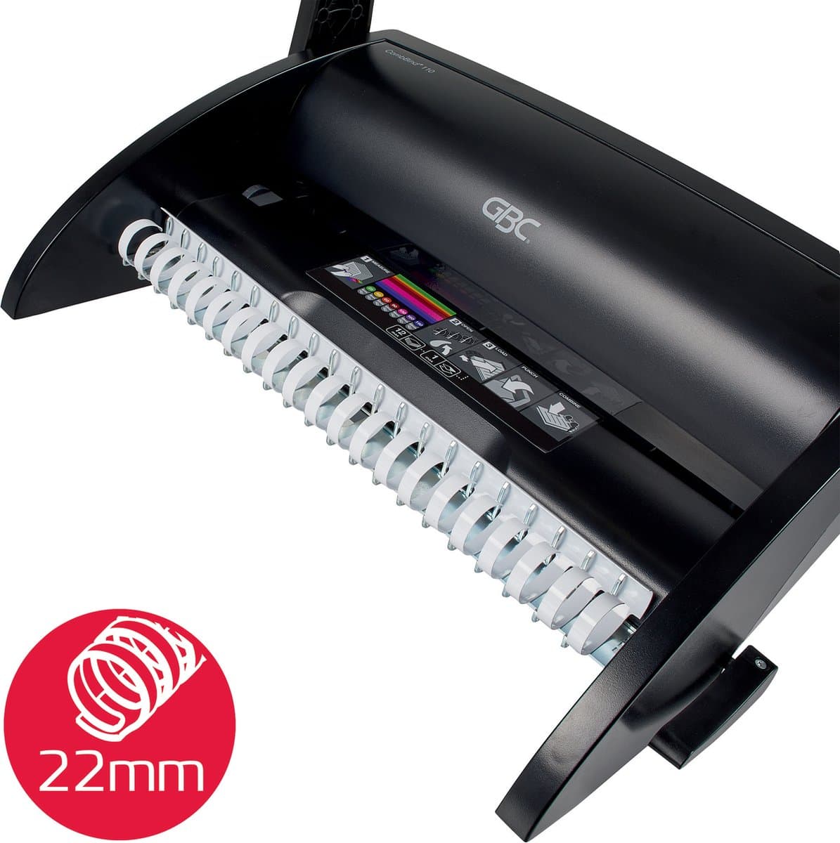 GBC Combbind 110 Pons Inbindmachine voor A3 en A4 Formaten - Zwart thumbnail 3