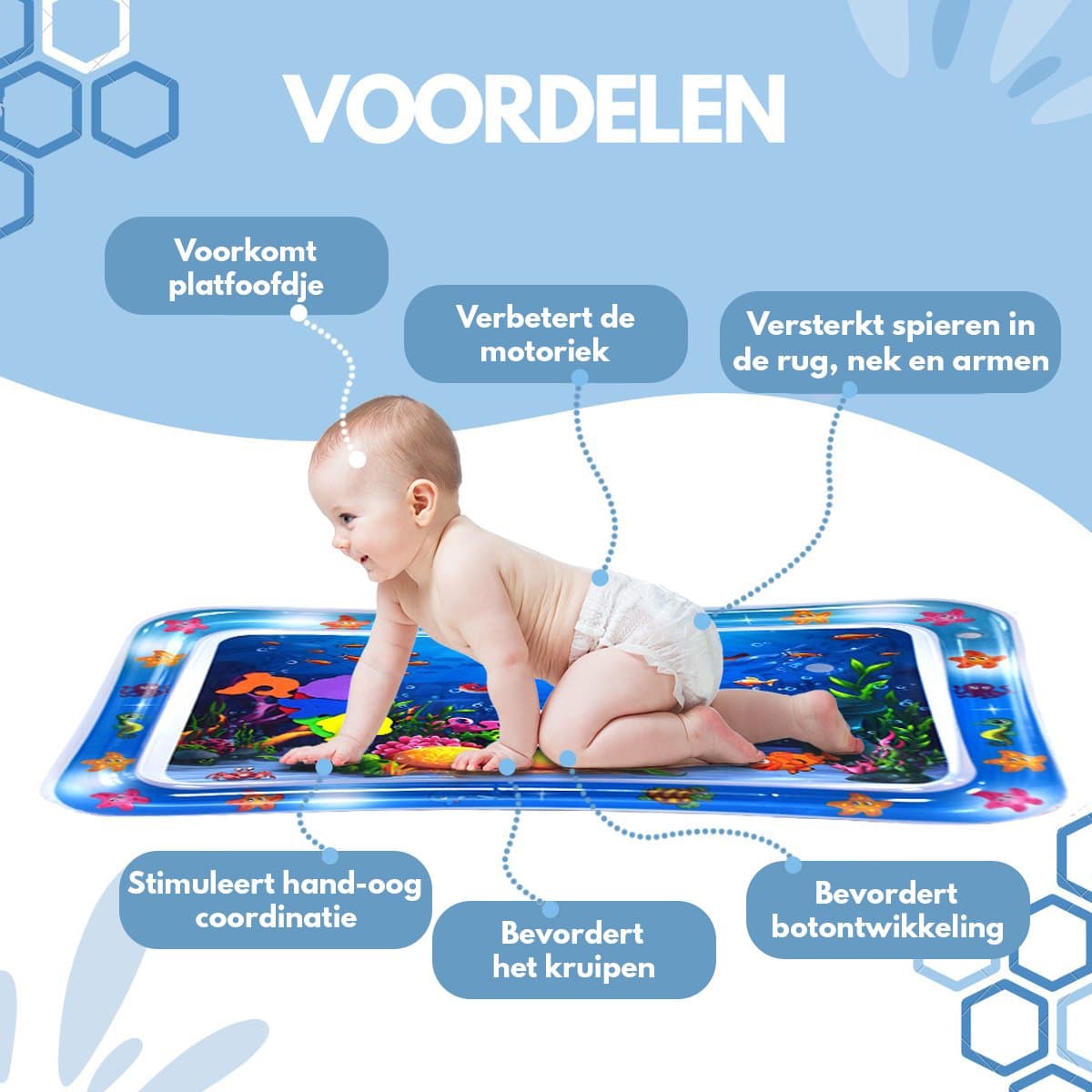 Spoused Waterspeelmat - Watermat - Speelmat baby - Speelkleed baby - Tummy Time - Luxe Geschenkdoos thumbnail 2