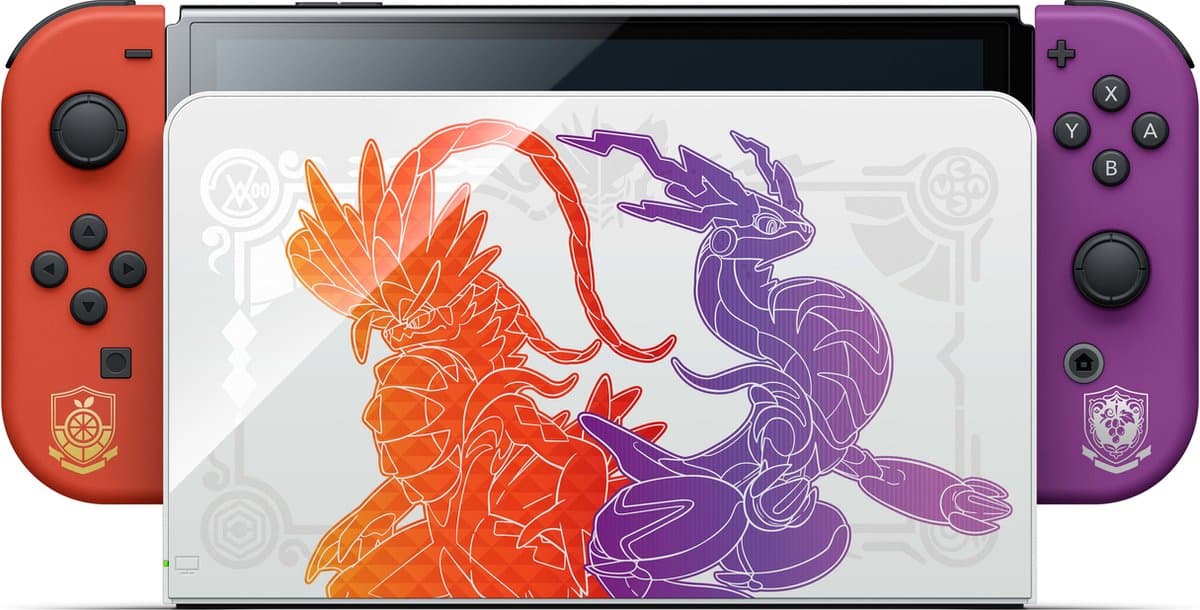 Nintendo Switch OLED Pokémon Scarlet & Violet Editie thumbnail 3