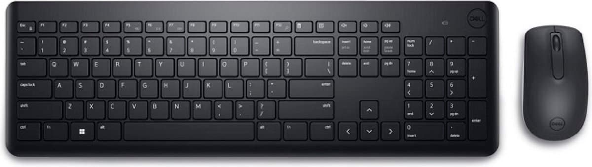 DELL KM3322W toetsenbord Inclusief muis RF Draadloos QWERTY US International Zwart