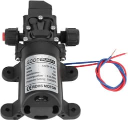 Productfoto van Allecto Plus - Zelfaanzuigende Waterpomp 12V 70W voor caravan en camper - 6L/min 0.9MPA - Elektrische sproeierpomp - Marine boot tuin - Hogedrukmembraan - Membranpomp